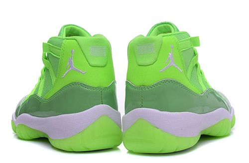 AIR JORDAN 11 “NEON GREEN” PE BASKETBALL SHOES-378037-133