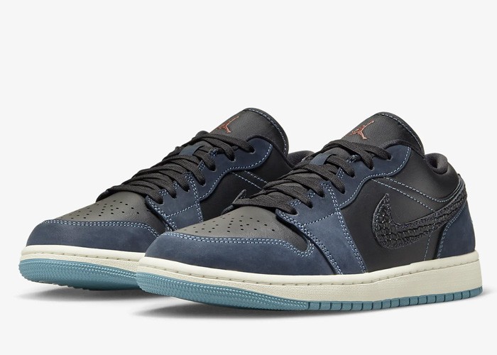 Air Jordan 1 Low Snakeskin Midnight Navy FJ5478-010